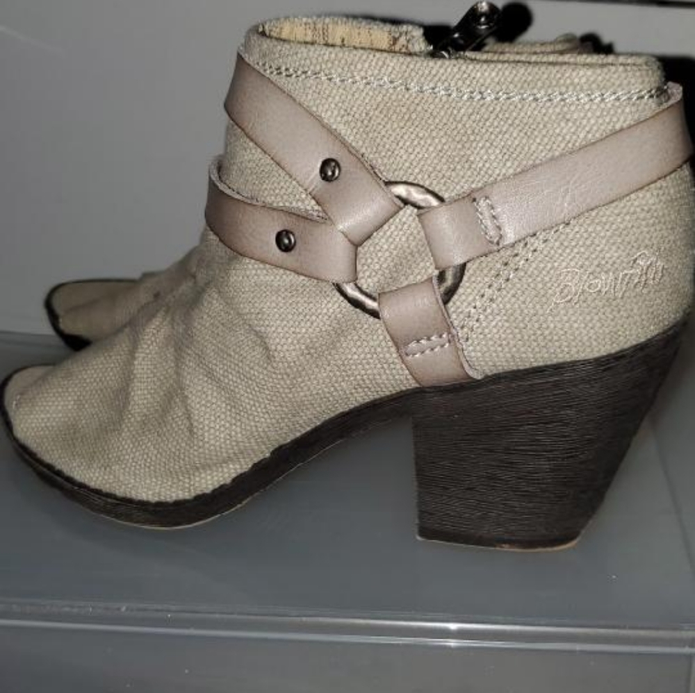 Open toe booties